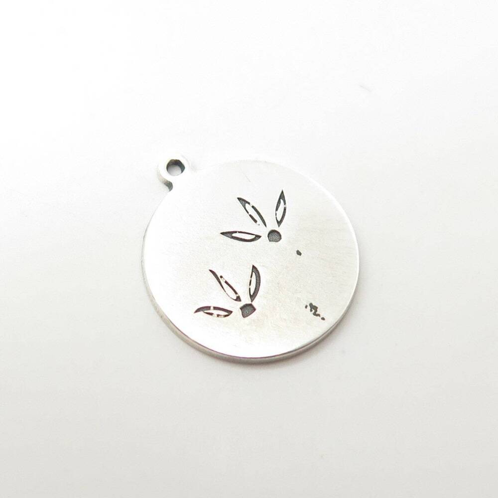 925 Sterling Silver USA Two In Town Bird's Feet Charm Pendant - Picture 7 of 8